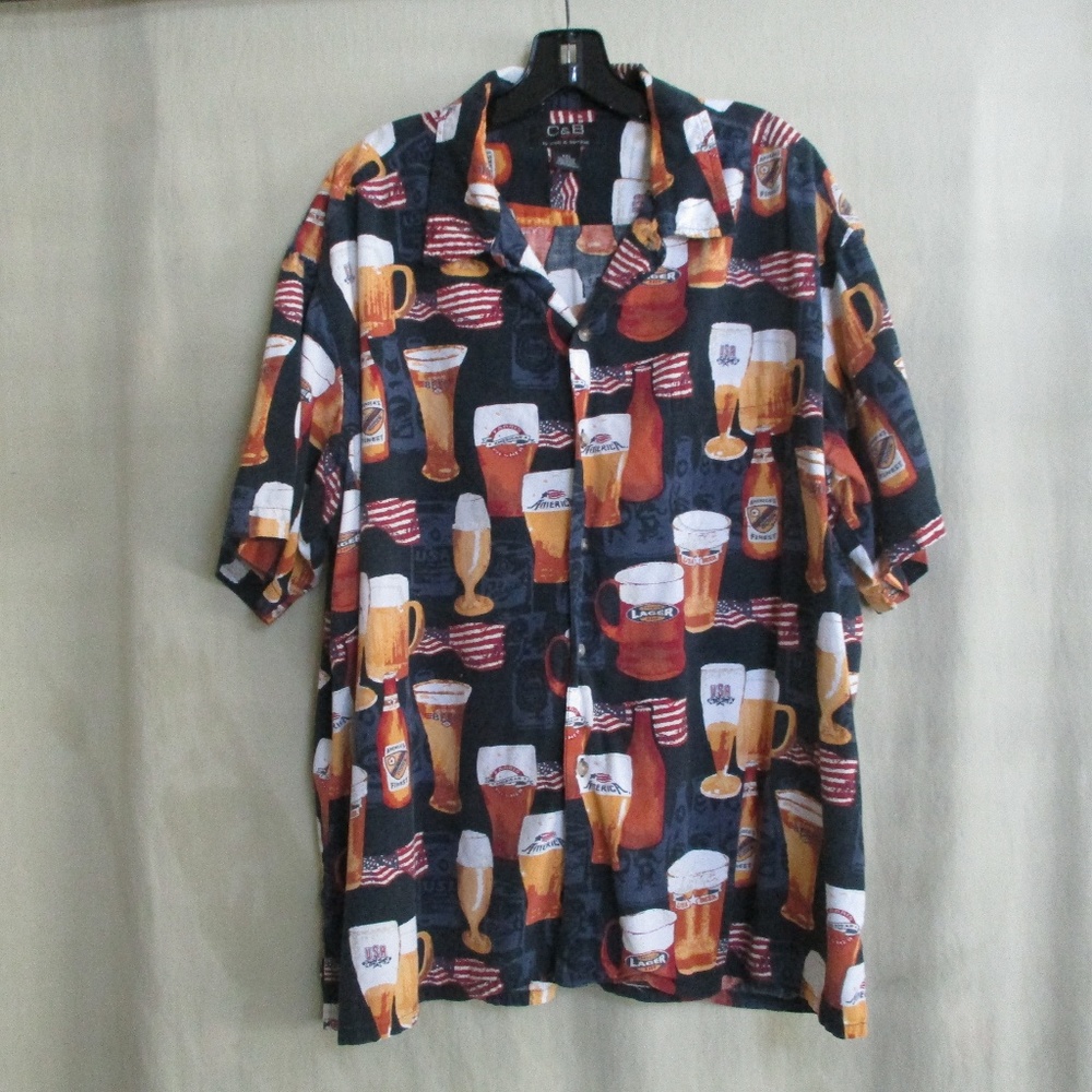 C&B Croft and Barrow Beer Shirt XXL